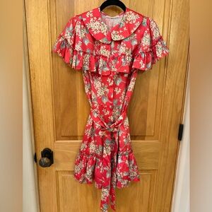 The Vampire’s Wife red floral silk dress size 8 US / 12 UK